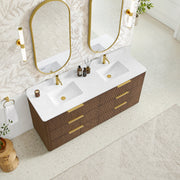 Vinnova 709172-OU-GW Zanica 72" Double Sink Bath Vanity in Oak Light Walnut - view 3