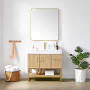 Vinnova 709336-DO-GW Vittoria 36" Single Sink Bath Vanity in Dark Oak