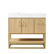 Vinnova 709336-DO-GW Vittoria 36" Single Sink Bath Vanity in Dark Oak - view 21