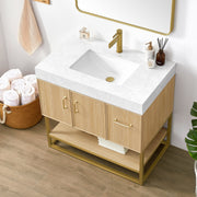 Vinnova 709336-DO-GW Vittoria 36" Single Sink Bath Vanity in Dark Oak - view 3