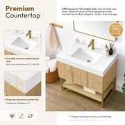 Vinnova 709336-DO-GW Vittoria 36" Single Sink Bath Vanity in Dark Oak - view 7