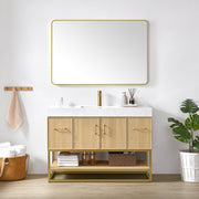 Vinnova 709348-DO-GW Vittoria 48" Single Sink Bath Vanity in Dark Oak