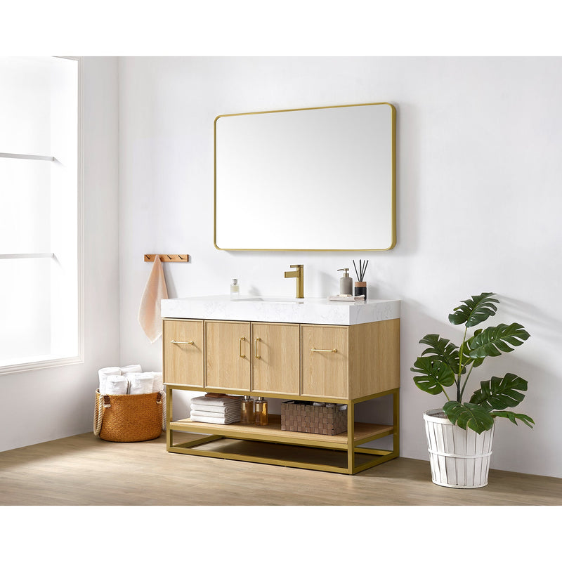 Vinnova 709348-DO-GW Vittoria 48" Single Sink Bath Vanity in Dark Oak - view 5