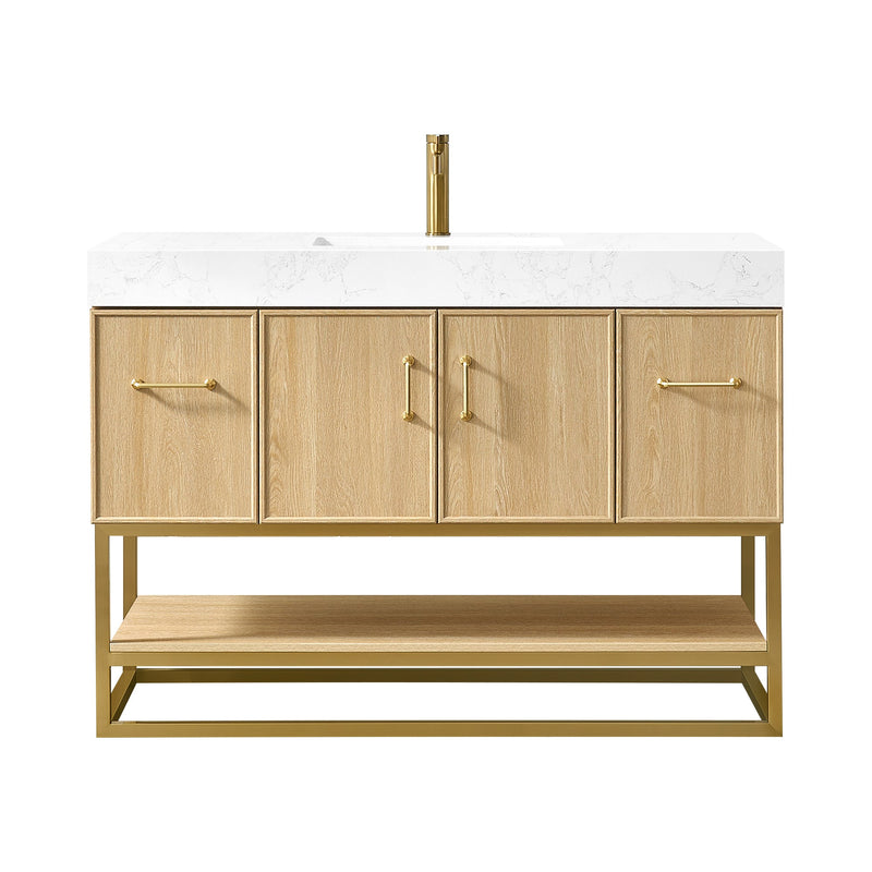 Vinnova 709348-DO-GW Vittoria 48" Single Sink Bath Vanity in Dark Oak - view 20