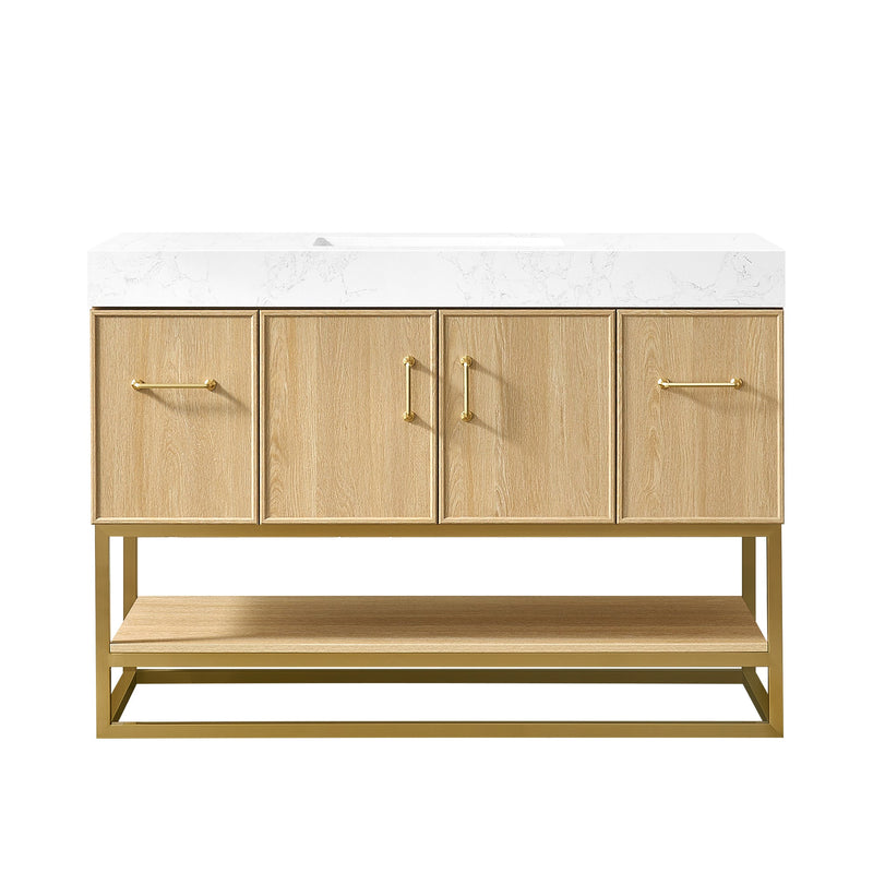 Vinnova 709348-DO-GW Vittoria 48" Single Sink Bath Vanity in Dark Oak - view 18