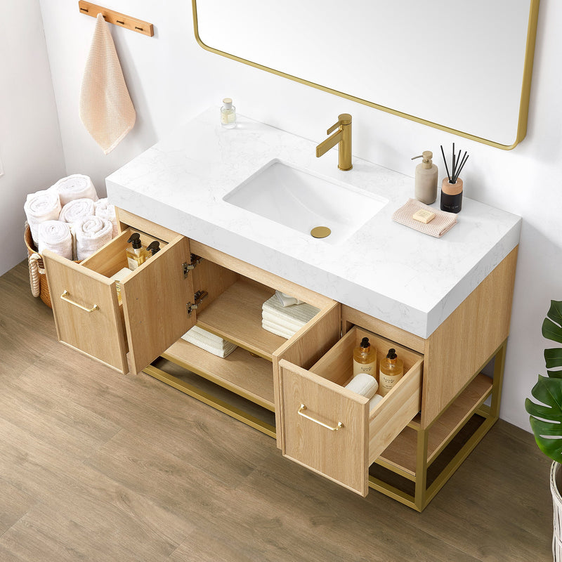 Vinnova 709348-DO-GW Vittoria 48" Single Sink Bath Vanity in Dark Oak - view 3