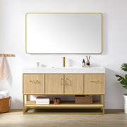 Vinnova 709360-DO-GW Vittoria 60" Single Sink Bath Vanity in Dark Oak
