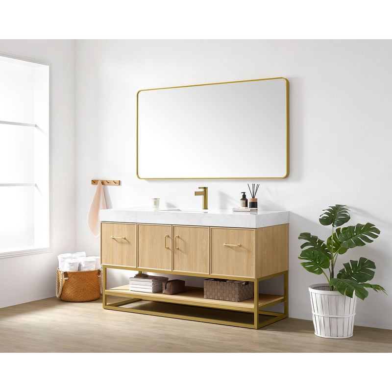 Vinnova 709360-DO-GW Vittoria 60" Single Sink Bath Vanity in Dark Oak - view 13
