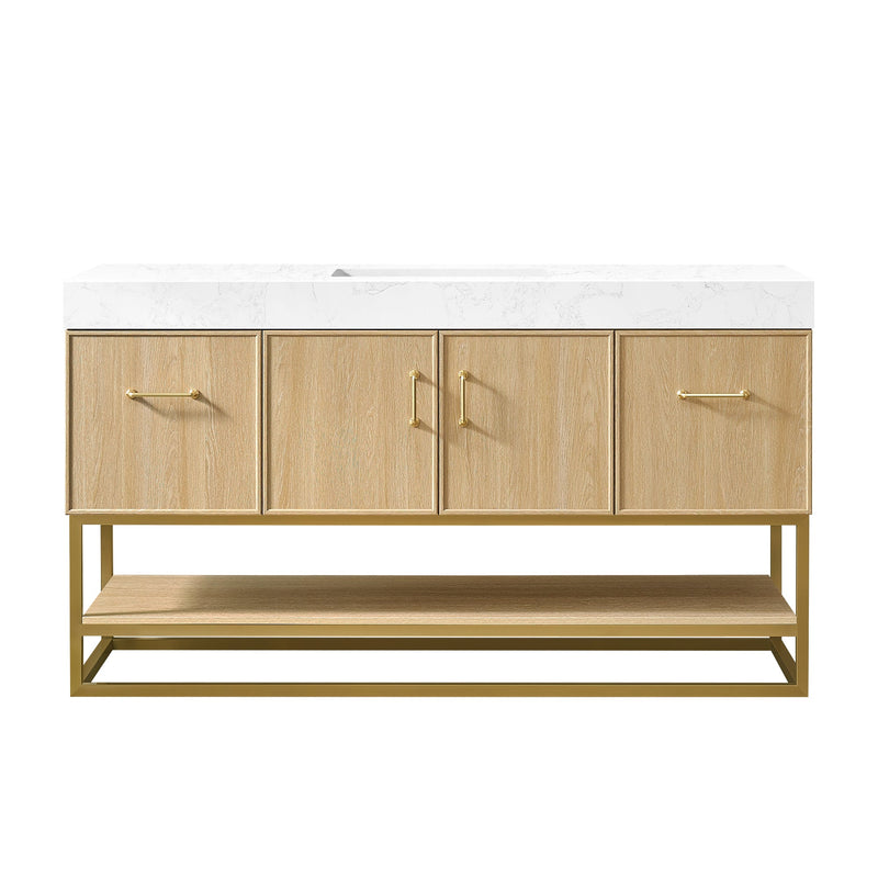 Vinnova 709360-DO-GW Vittoria 60" Single Sink Bath Vanity in Dark Oak - view 18
