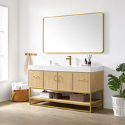 Vinnova 709360-DO-GW Vittoria 60" Single Sink Bath Vanity in Dark Oak - view 2