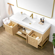 Vinnova 709360-DO-GW Vittoria 60" Single Sink Bath Vanity in Dark Oak - view 4