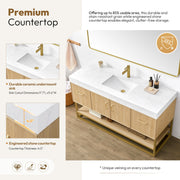 Vinnova 709360-DO-GW Vittoria 60" Single Sink Bath Vanity in Dark Oak - view 5