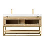 Vinnova 709360M-DO-GW Vittoria 60M" Double Sink Bath Vanity in Dark Oak - view 20