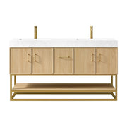 Vinnova 709360M-DO-GW Vittoria 60M" Double Sink Bath Vanity in Dark Oak - view 18