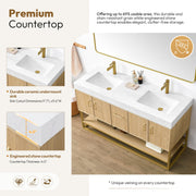 Vinnova 709360M-DO-GW Vittoria 60M" Double Sink Bath Vanity in Dark Oak - view 8