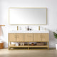 Vinnova 709372-DO-GW Vittoria 72" Double Sink Bath Vanity in Dark Oak