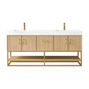 Vinnova 709372-DO-GW Vittoria 72" Double Sink Bath Vanity in Dark Oak - view 18