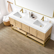 Vinnova 709372-DO-GW Vittoria 72" Double Sink Bath Vanity in Dark Oak - view 7