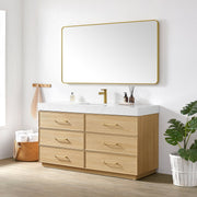 Vinnova 709760-DO-GW Turin 60" Single Sink Bath Vanity in Dark Oak - view 2