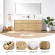 Vinnova 709772-DO-GW Turin 72" Double Sink Bath Vanity in Dark Oak - view 10