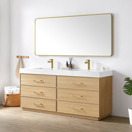 Vinnova 709772-DO-GW Turin 72" Double Sink Bath Vanity in Dark Oak - view 2