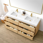 Vinnova 709772-DO-GW Turin 72" Double Sink Bath Vanity in Dark Oak - view 4