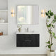 Vinnova 709936-OK-PQ Barcelona 36" Floating Single Bath Vanity in Oak Weathered Black