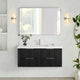 Vinnova 709948-OK-PQ Barcelona 48" Floating Single Bath Vanity in Oak Weathered Black