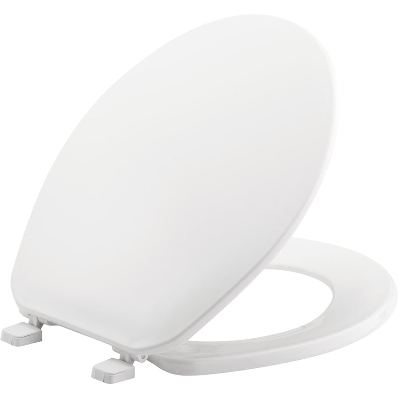 Bemis Round Plastic Toilet Seat in White, Model 70