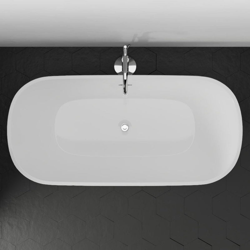 Magnus 148613 71" Extra Wide Burney Acrylic Freestanding Tub with Insulation