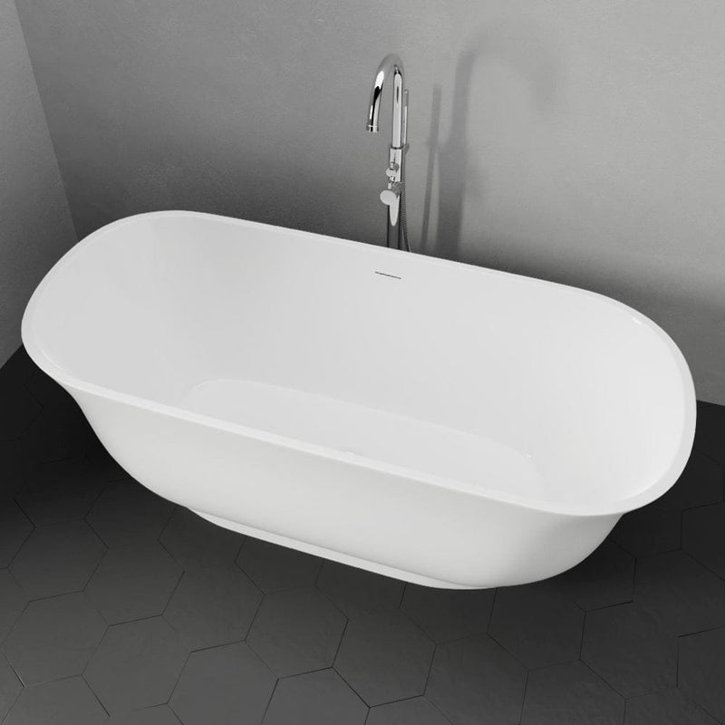 Magnus 148613 71" Extra Wide Burney Acrylic Freestanding Tub with Insulation