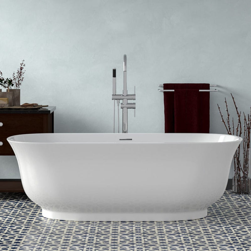 Magnus 148613 71" Extra Wide Burney Acrylic Freestanding Tub with Insulation