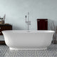 Magnus 148613 71" Extra Wide Burney Acrylic Freestanding Tub with Insulation