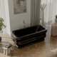 Magnus 158365 71" Extra Wide Calhoun Acrylic Freestanding Tub With Insulation - Glossy Black