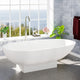 Magnus 110068 71" Madrid Solid Surface Stone Resin Freestanding Bathtub