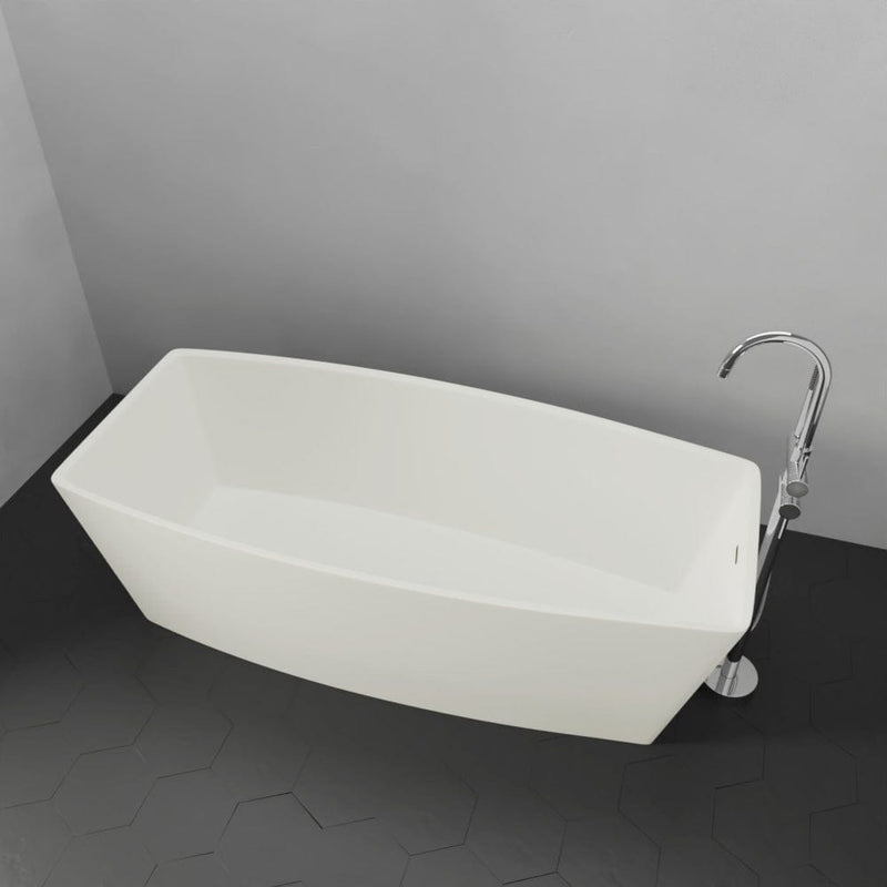 Magnus 132418 71" Morley Solid Surface Stone Resin Freestanding Bathtub