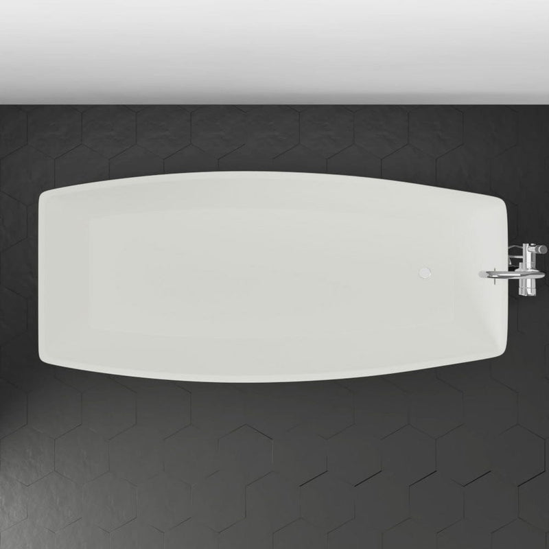 Magnus 132418 71" Morley Solid Surface Stone Resin Freestanding Bathtub