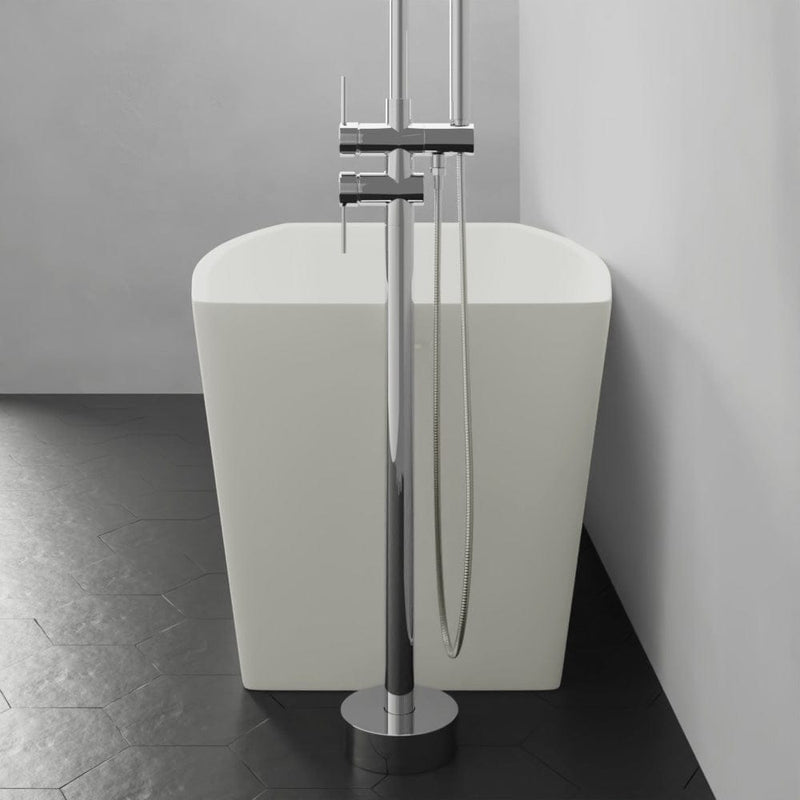 Magnus 132418 71" Morley Solid Surface Stone Resin Freestanding Bathtub