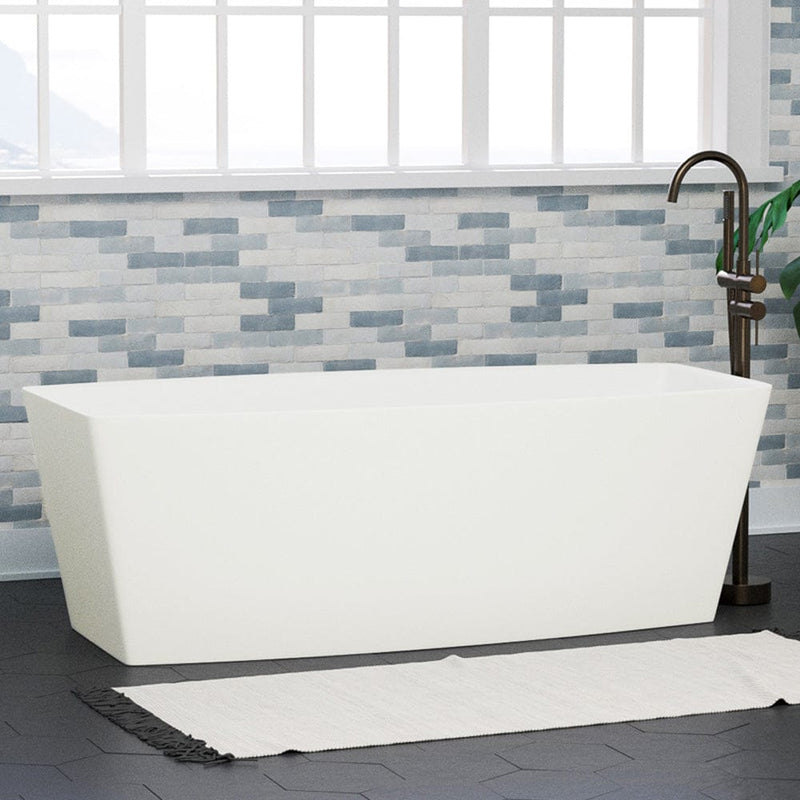 Magnus 132418 71" Morley Solid Surface Stone Resin Freestanding Bathtub