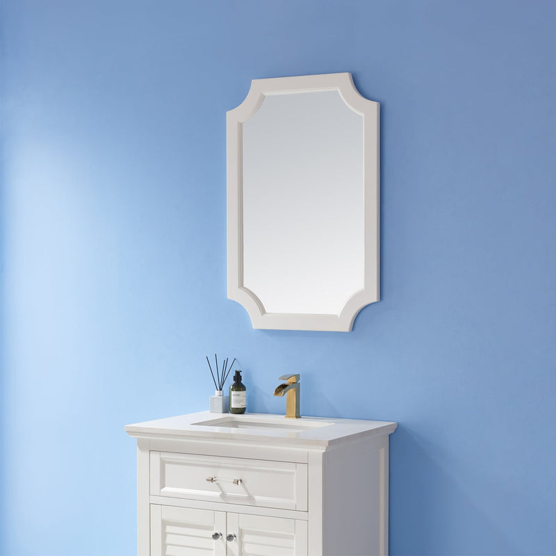 Vinnova 711024-MIR-PG Vinnova Grossetto 24" Irregular Farmhouse Bathroom / Vanity framed Wall Mounted Mirror in Paris Grey