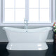 Magnus 145842 72" Conroe Cast Iron Double-Slipper Tub with Pedestal