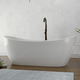 Magnus 136713 72" Crofton Acrylic Double-Slipper Freestanding Tub with Insulation