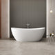 Magnus 145839 72" Extra Wide Bandon Solid Surface Stone Resin Freestanding Double-Slipper Bathtub