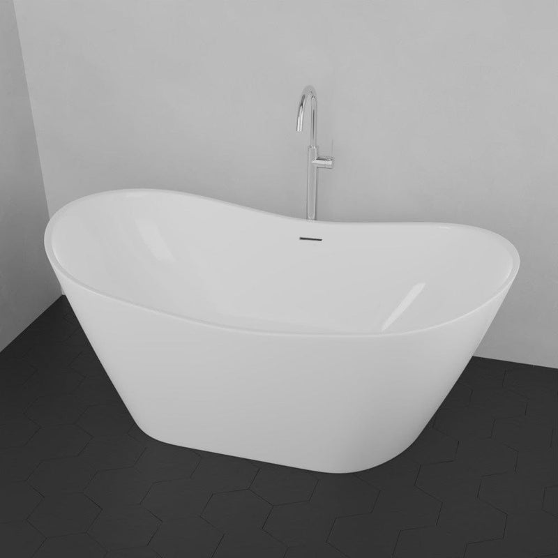 Magnus 141830 72" Extra Wide Crofton Acrylic Double-Slipper Freestanding Tub with Insulation