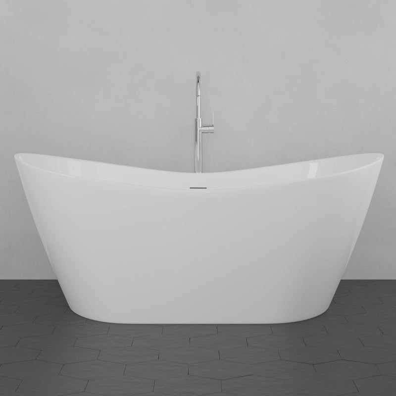 Magnus 141830 72" Extra Wide Crofton Acrylic Double-Slipper Freestanding Tub with Insulation