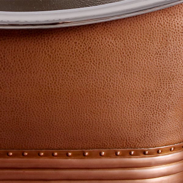 Magnus 109963 72" Findley Copper Double-Slipper Roll-Top Pedestal Tub - Nickel Interior