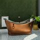 Magnus 157423 72" Francis Double Slipper Copper Pedestal Tub with Rings