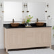 Magnus 148513 72" Vippis Unfinished Red Oak Raised Panel Double Vanity for Vessel Sinks