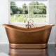 Magnus 109962 72" Vista Copper Double-Slipper Roll-Top Pedestal Tub