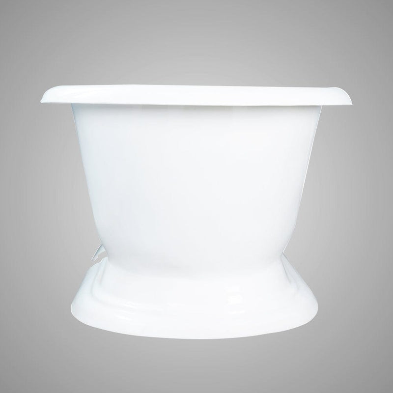 Magnus 145838 72" Walerford Cast Iron Double-Ended Roll-Top Tub with Pedestal